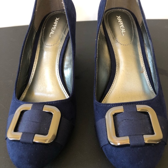 Xappeal Shoes - Suede navy blue wedges size 6  X-Appeal